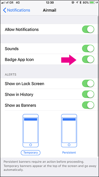 Eliminare etichette di notifica mail sull'iPhone Eliminare etichette di notifica mail sull'iPhone