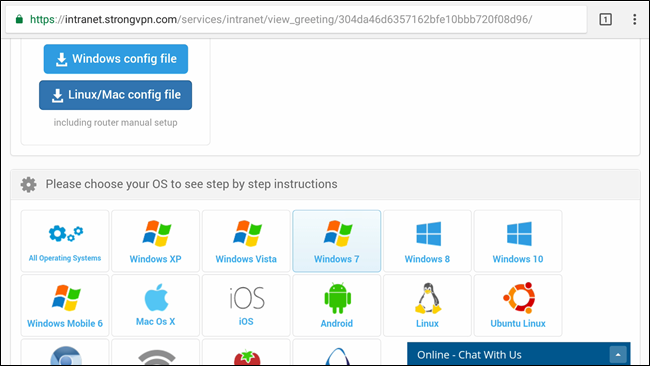 Configurazione StrongVPN per Android Configurazione StrongVPN per Android