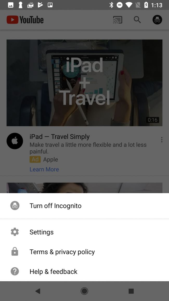 riattivare la modalità in incognito su Youtube riattivare la modalità in incognito su Youtube