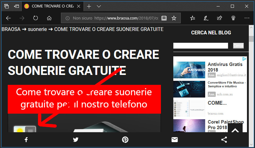 Passare da modalità notte a modalità giorno su Edge Passare da modalità notte a modalità giorno su Edge