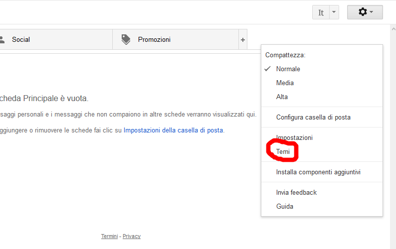 menu a discesa quindi fai clic sull'opzione Temi menu a discesa quindi fai clic sull'opzione Temi