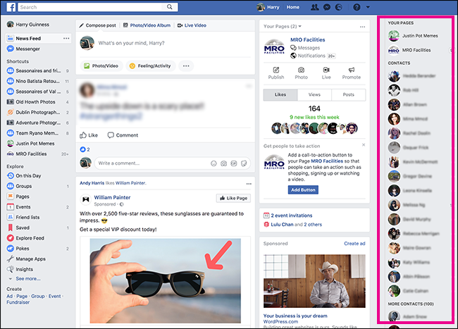 Barra laterale ID utenti amici Facebook Barra laterale ID utenti amici Facebook