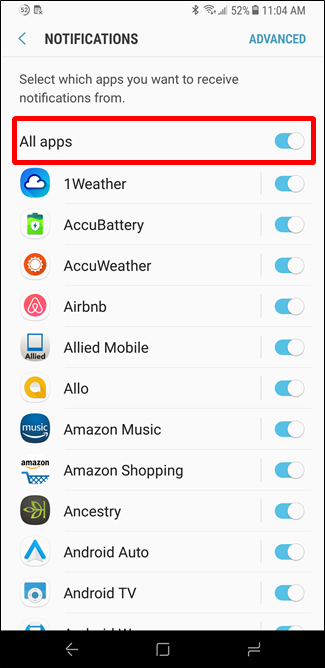 nessuna notifica su questo dispositivo