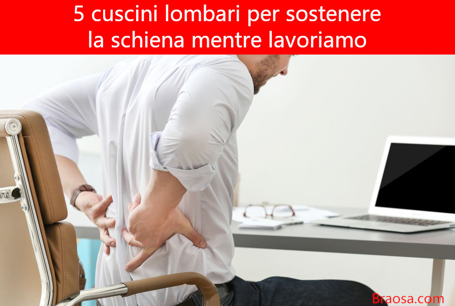 Cuscini lombari per sostenere la schiena mentre si lavora Cuscini lombari per sostenere la schiena mentre si lavora