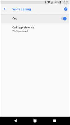 il telefono preferisca le reti WI-Fi o le reti mobili per le chiamate