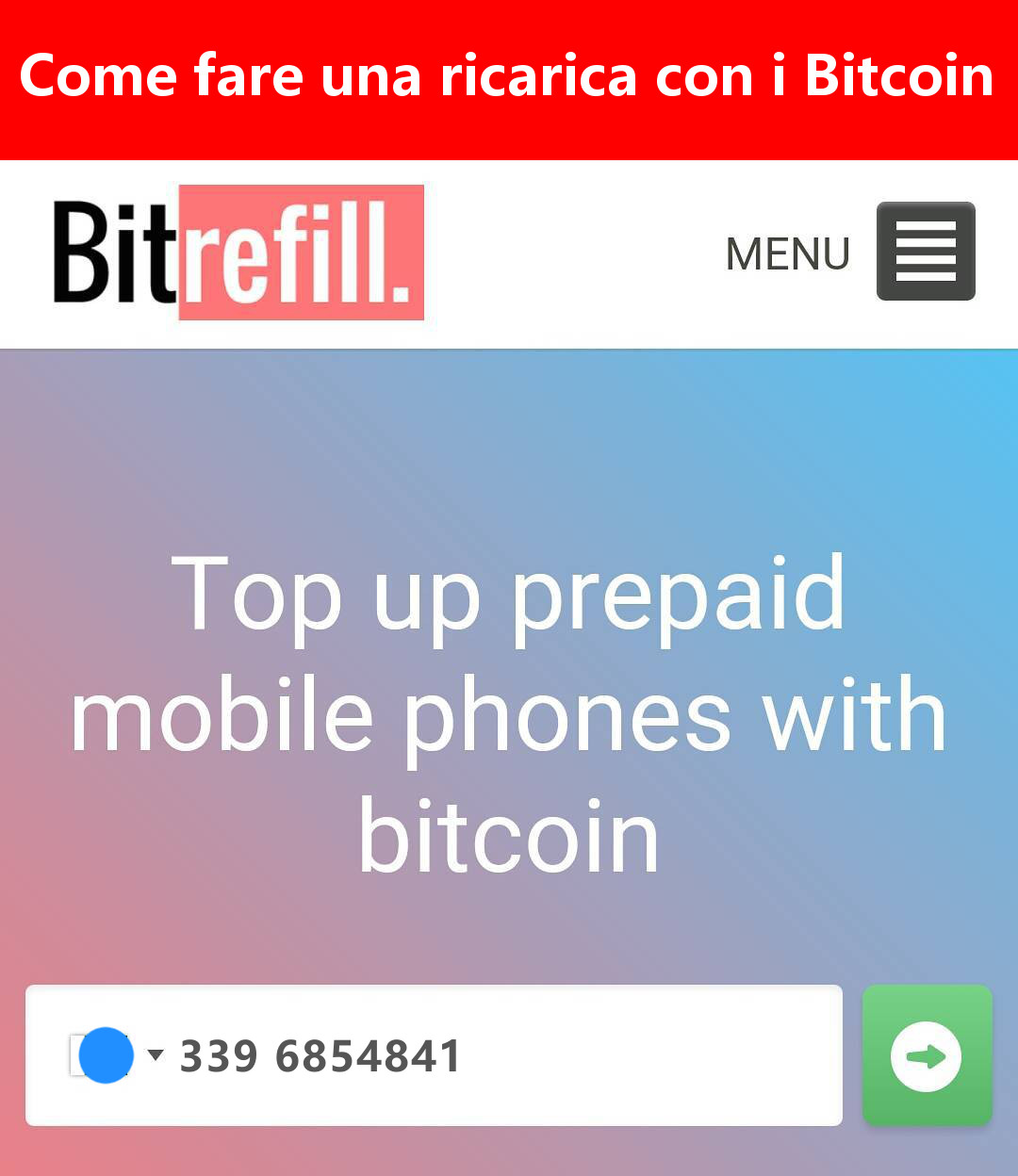 Come ricaricare il telefono con i Bitcoin Come ricaricare il telefono con i Bitcoin