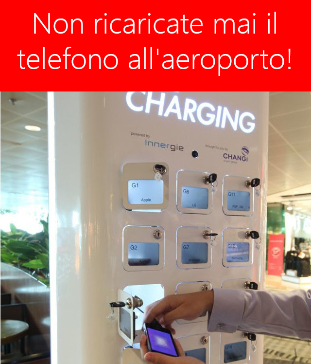 Perché non utilizzare mai le stazioni di ricarica negli aeroporti Perché non utilizzare mai le stazioni di ricarica negli aeroporti