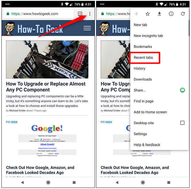sincronizzazione nativa delle schede di Chrome