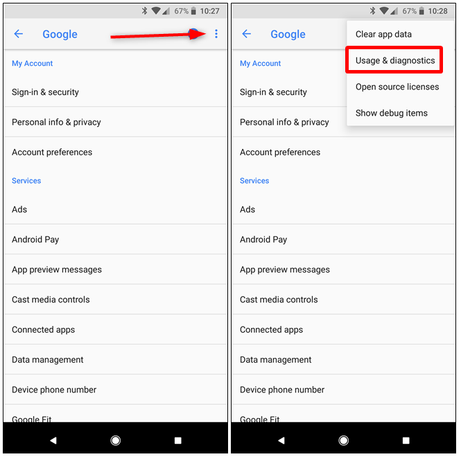 Selezione dei tasti in diagnostica e utilizzo di Android Selezione dei tasti in diagnostica e utilizzo di Android