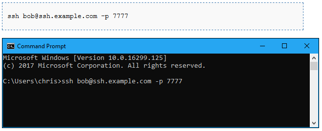 Connettersi a un server SSH in esecuzione sulla porta 22 Connettersi a un server SSH in esecuzione sulla porta 22