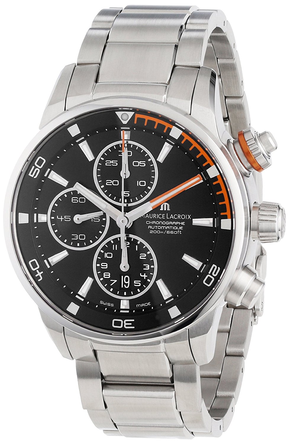 MAURICE LACROIX PONTOS S CHRONO ORANGE AUTOMATIQUE 