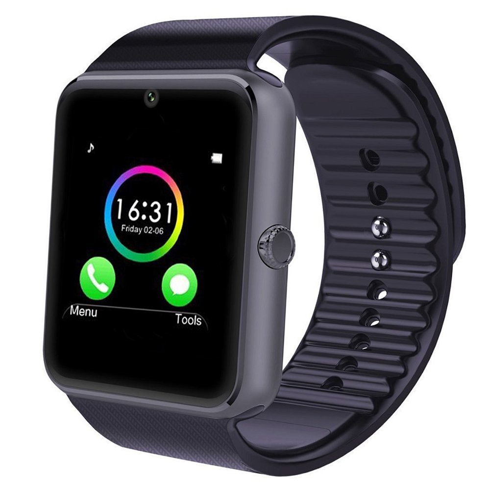 YAMAY Bluetooth Smartwatch Telefono Touch Screen Orologio da Polso Fitness Watch con Sim Card Slot / Fotocamera / Pedometro / Tracker Sonno/ Telecomando Acquisizione/Notifiche Chiamate SMS Whatsapp Facebook Skype 