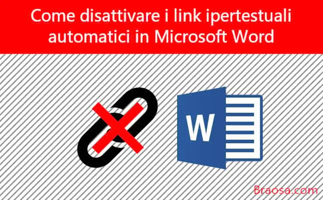 Come disattivare i collegamenti ipertestuali automatici in Microsoft Word Come disattivare i collegamenti ipertestuali automatici in Microsoft Word