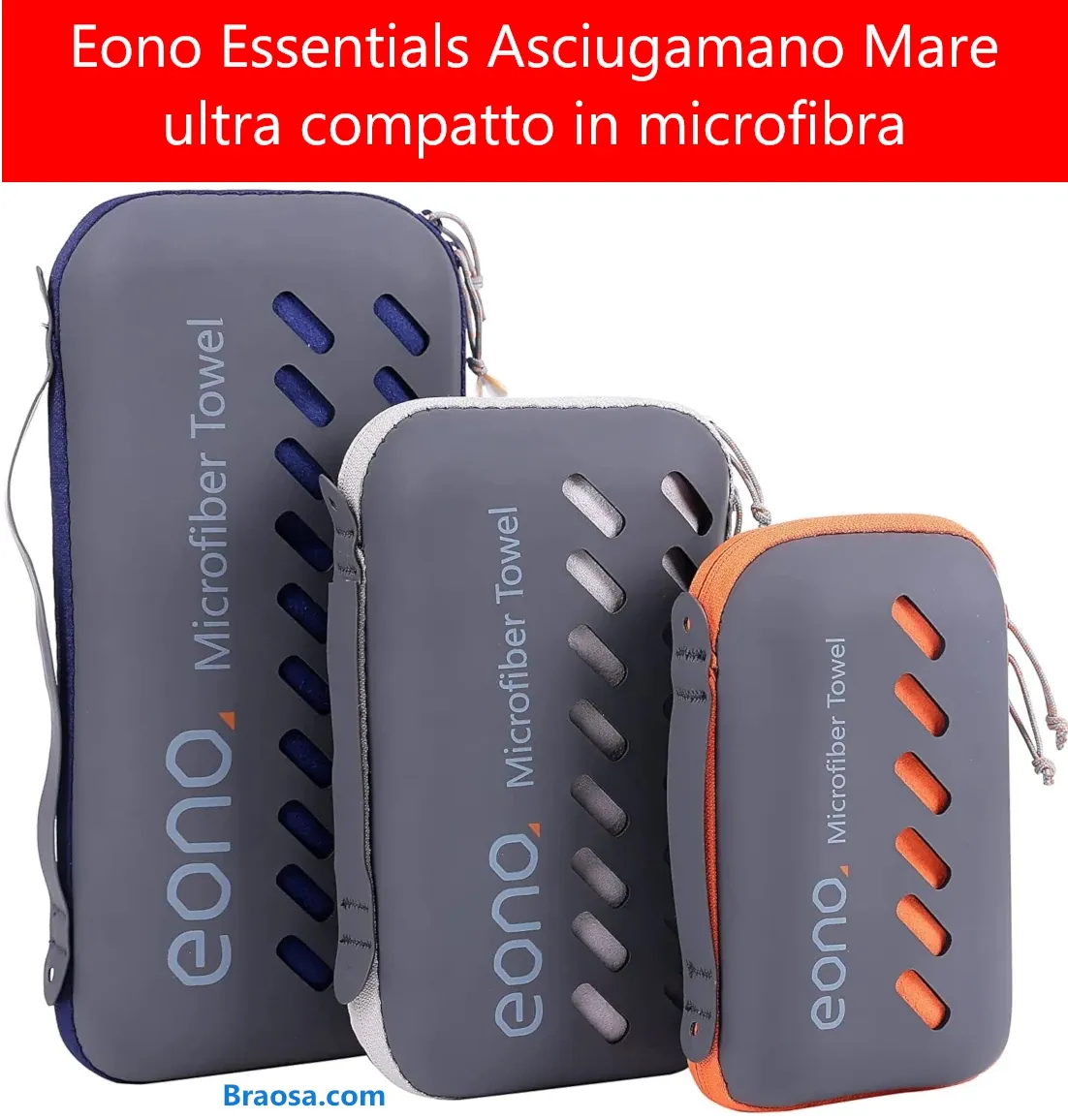 Asciugamano Mare ultra compatto in microfibra perfetto per l'estate