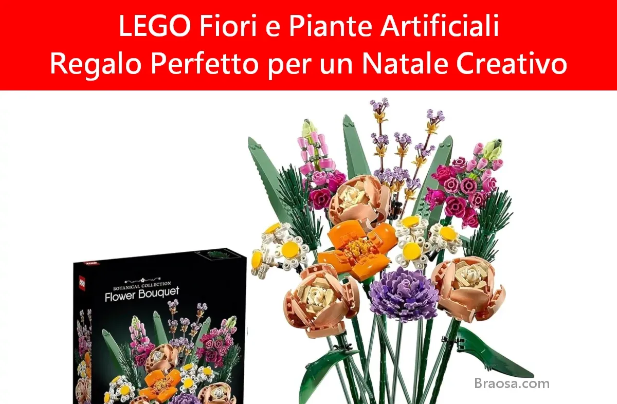 LEGO Fiori e Piante Artificiali Regalo Perfetto per un Natale Creativo