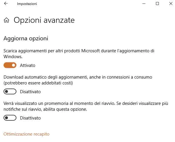 Scarica aggiornamenti per altri prodotti Microsoft durante l'aggornamento di Windows