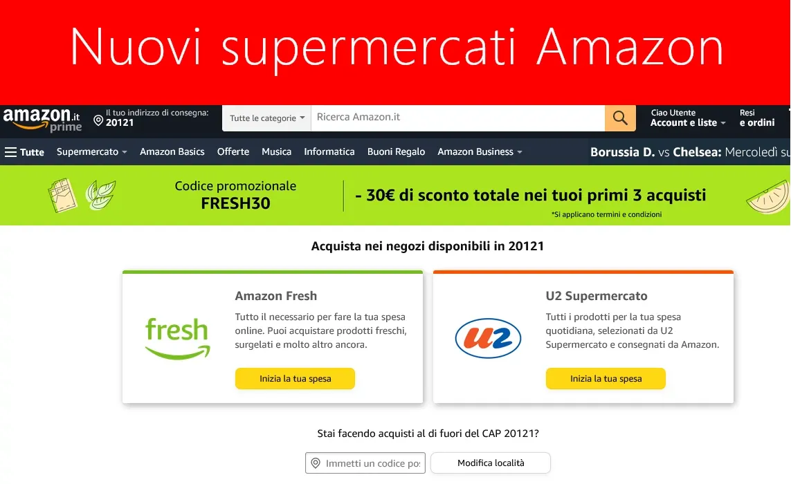 Supermercati Amazon a Milano