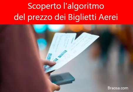 Scoperto l'algoritmo del prezzo dei Biglietti Aerei