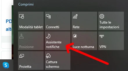 Assistente notifiche Windows 10 Assistente notifiche Windows 10