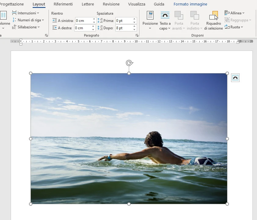 Immagine da capovolgere in Word