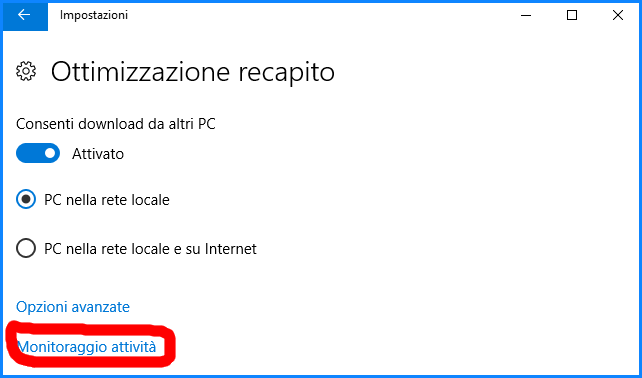 Monitoraggio attività Windows Update Monitoraggio attività Windows Update