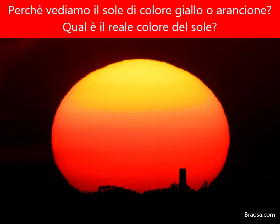 Perchè vediamo il sole di colore giallo o arancione sulla terra?