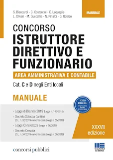 Concorso Istruttore Direttivo e Funzionario Area Amministrativa e Contabile Cat C e D negli Enti Locali Concorso Istruttore Direttivo e Funzionario Area Amministrativa e Contabile Cat C e D negli Enti Locali