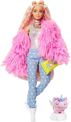 Barbie-Bambola-Pelliccia-Rosa