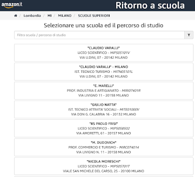 Lista libri di testo scuole