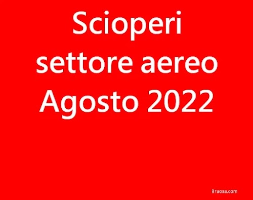 Sciopero aerei 2022