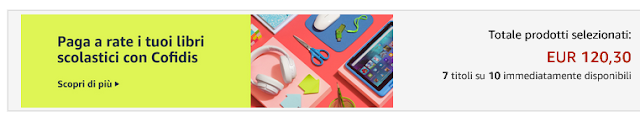 Pagamento a rate libri di testo amazon
