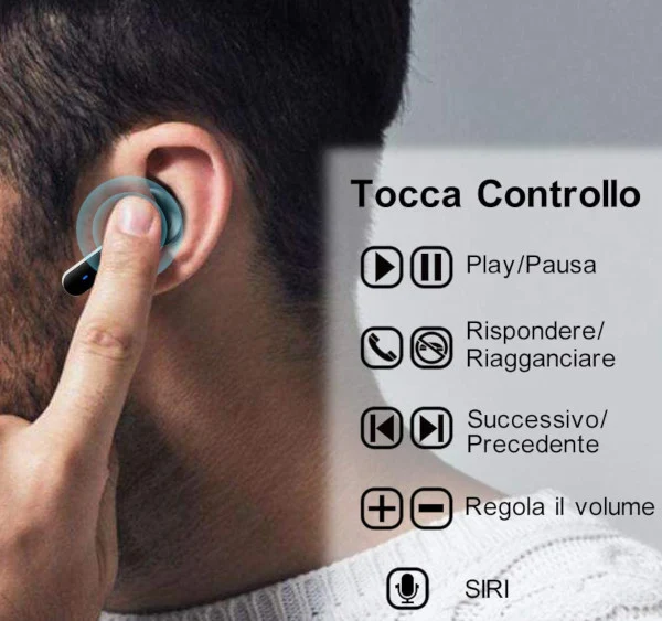 Controlli auricolare bluetooth